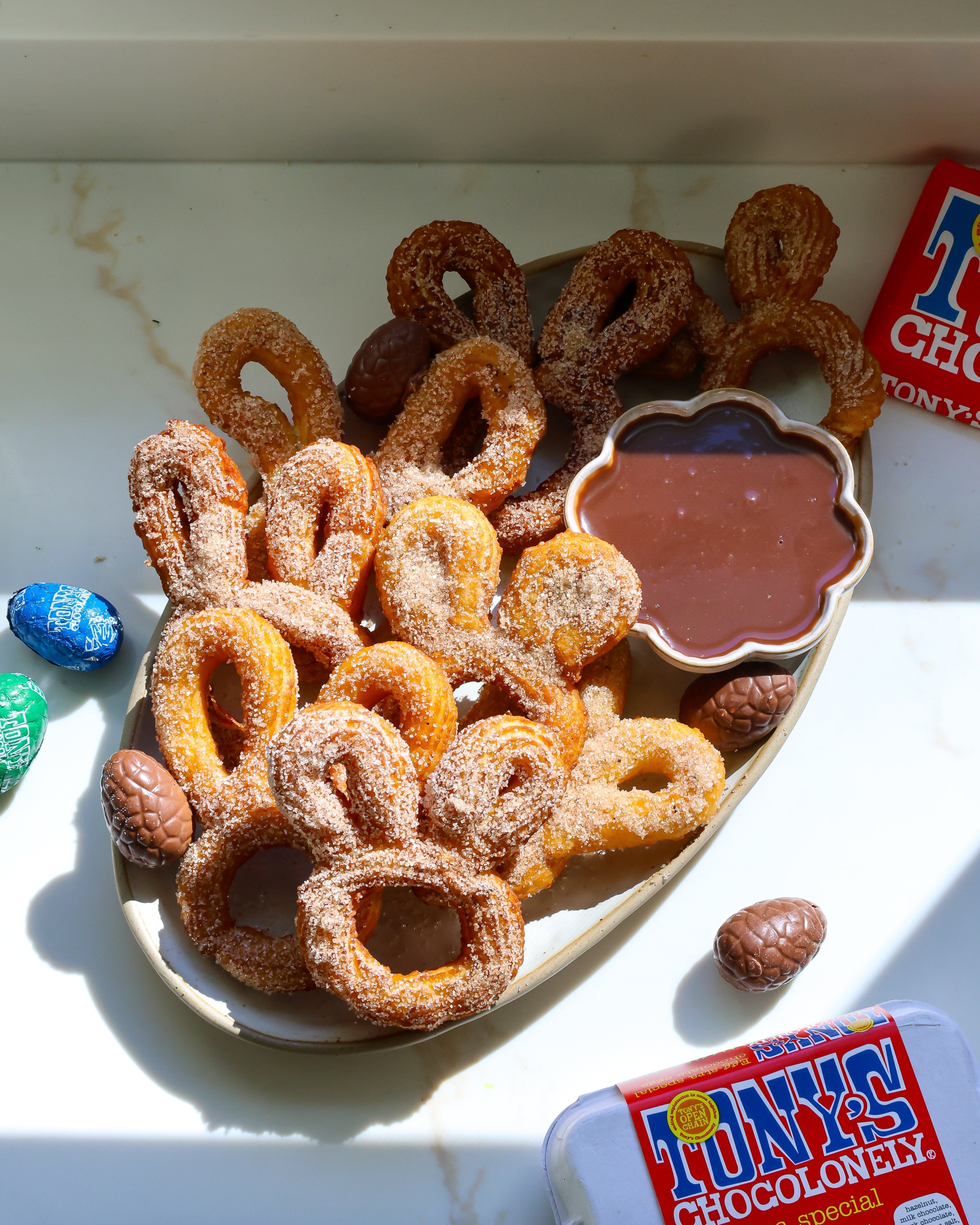 Bunny Churros met Chocoladesaus