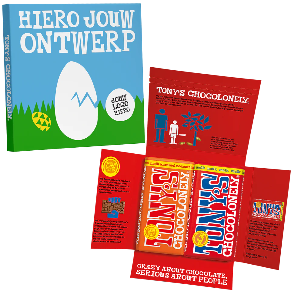 Tony's Chocolonely kadodoos met 2 grote repen