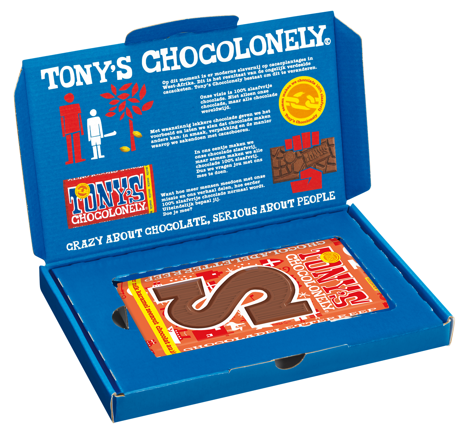 Giftbox Sint Letterreep Melk Karamel Zeezout S