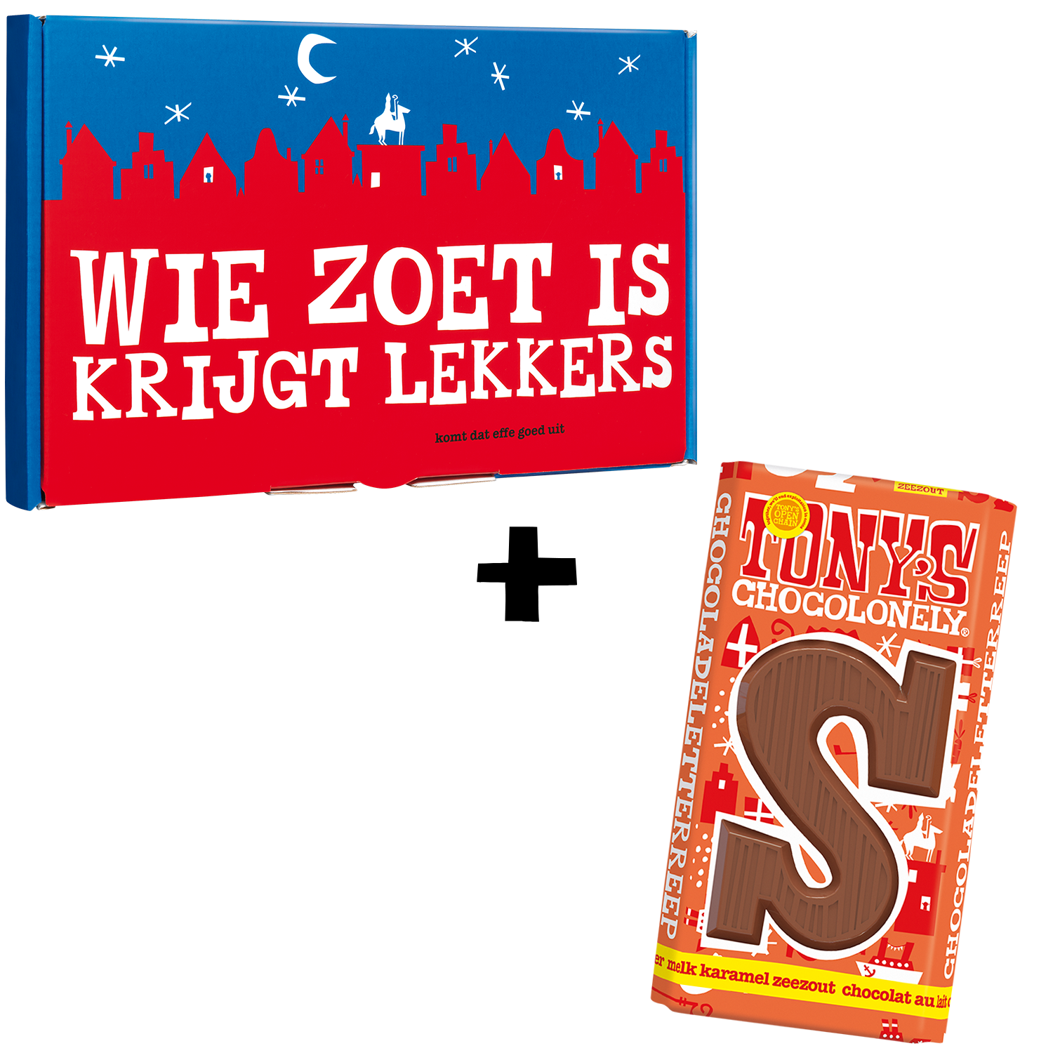 Giftbox Sint Letterreep Melk Karamel Zeezout S