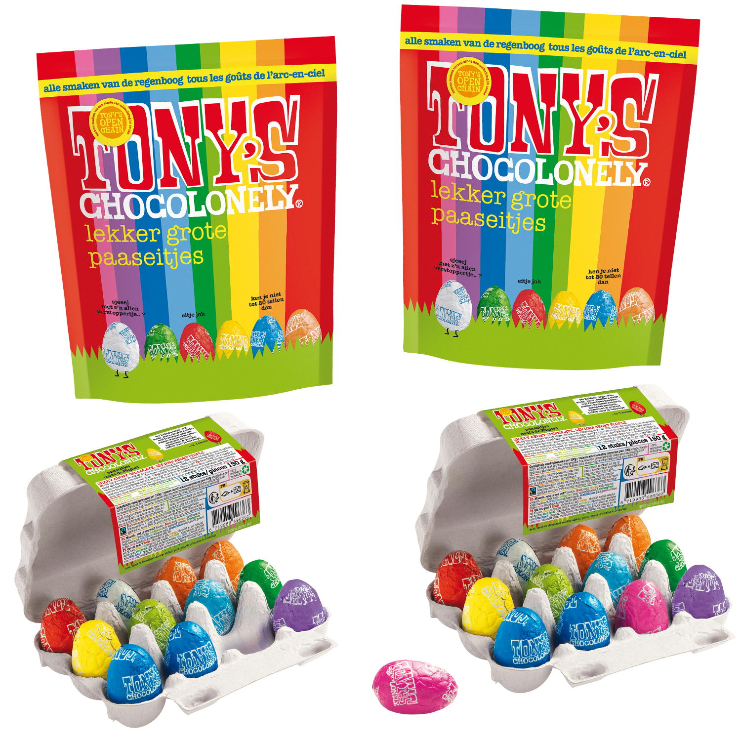 pasen bundel paaseitjes-Tony’s Chocolonely