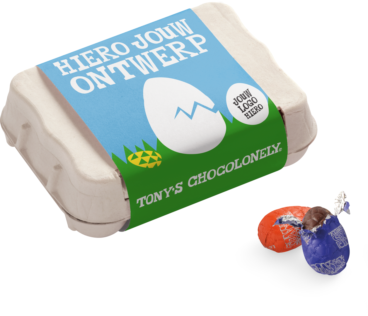 gepersonaliseerde paaseitjes kleine doosjes-Tony’s Chocolonely