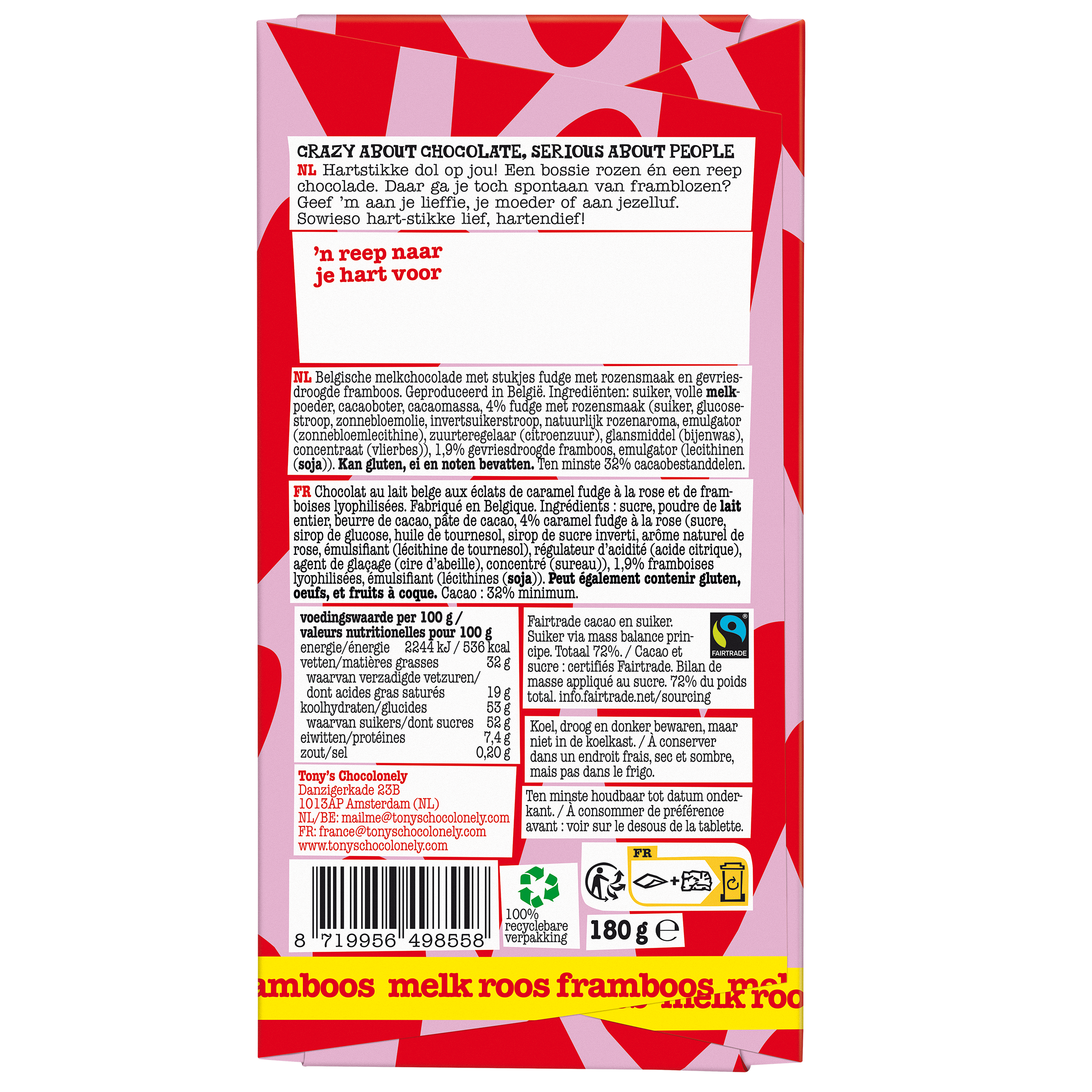 hartstikke dol op jou - melk roos framboos