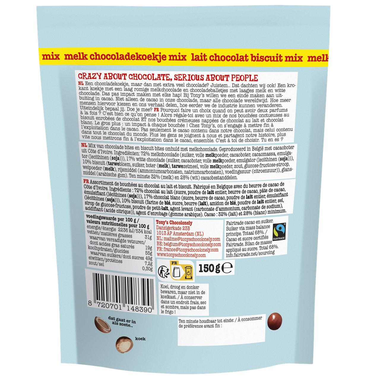 Lil’ Bits chocolate chip cookie mix-Tony’s Chocolonely