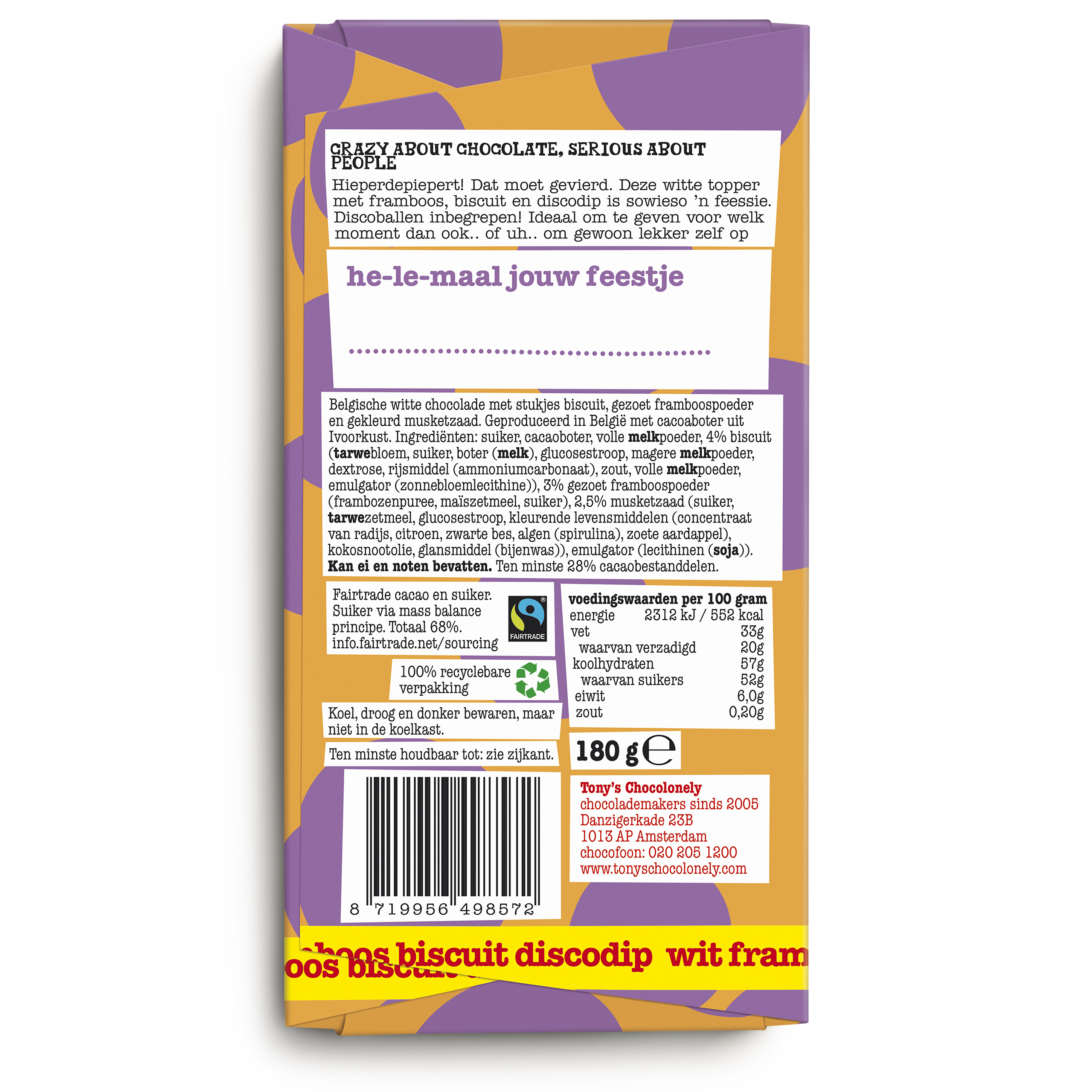 tis feest! - white raspberry biscuit sprinkles