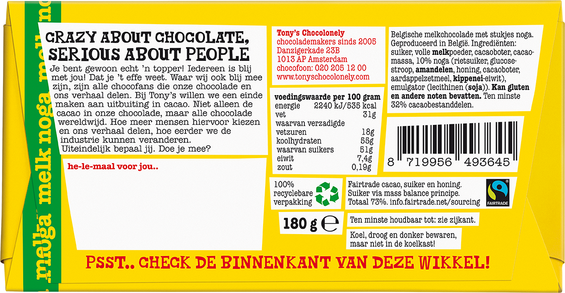blij met jou! - melk noga
