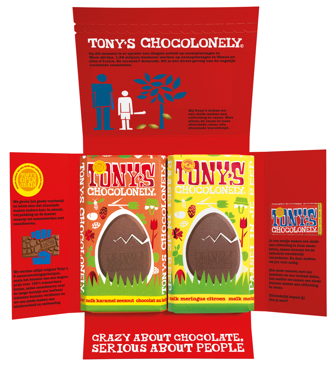 kadoos pasen melk karamel zeezout + melk meringue citroen-Tony’s Chocolonely