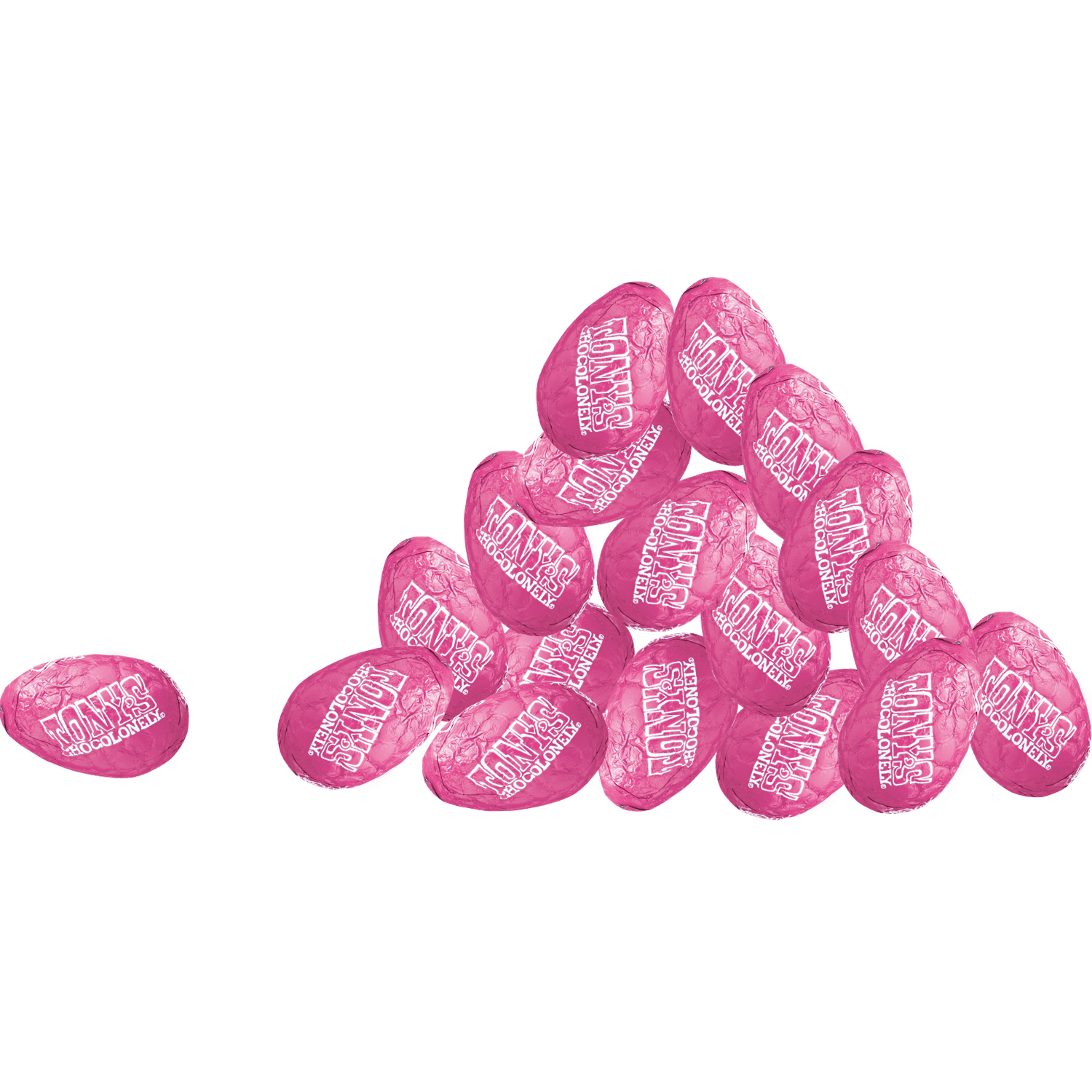 paaseitjes wit framboos knettersuiker-Tony’s Chocolonely