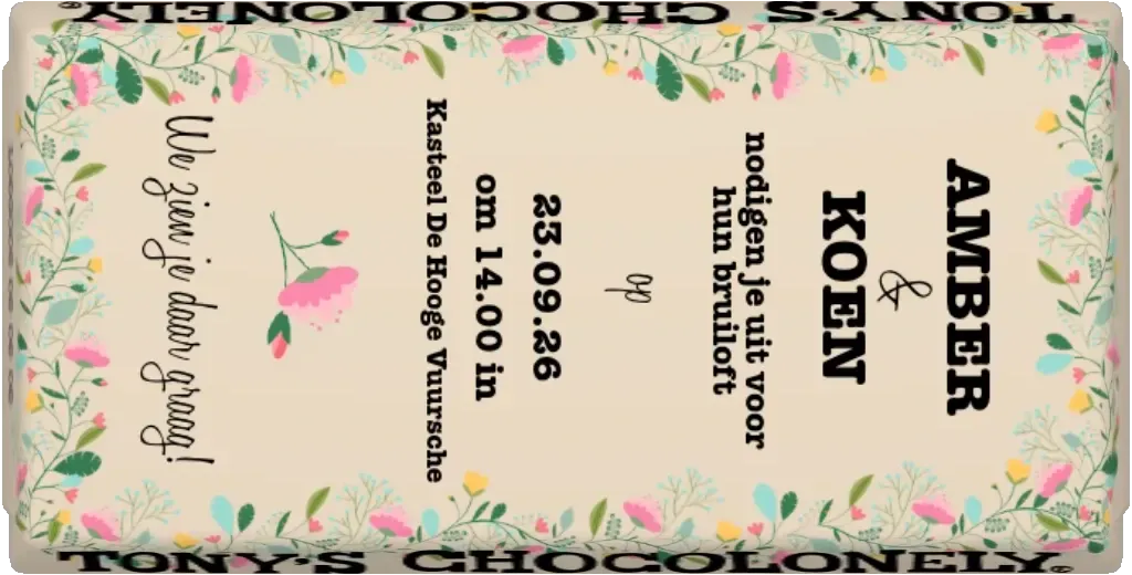 gepersonaliseerd bruiloft uitnodiging