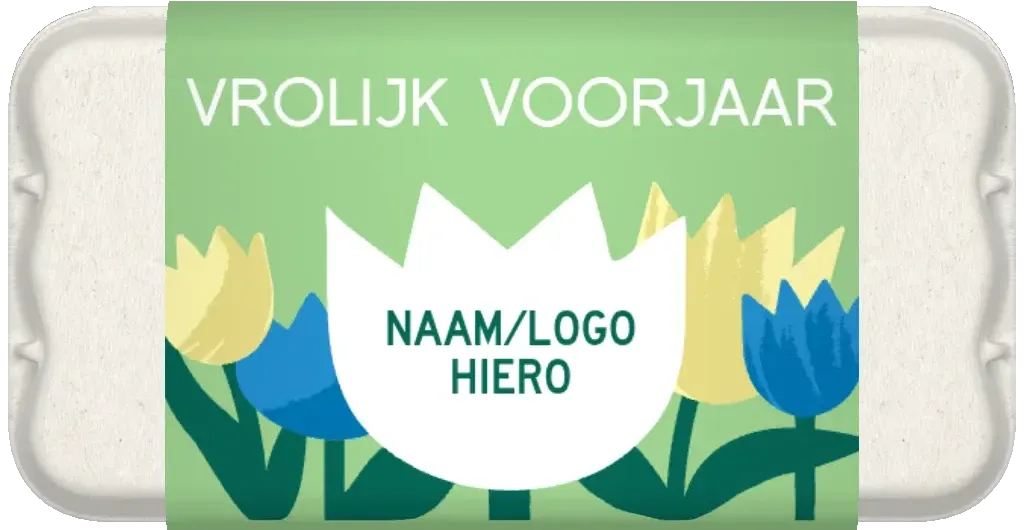 personalized large egg box tulips