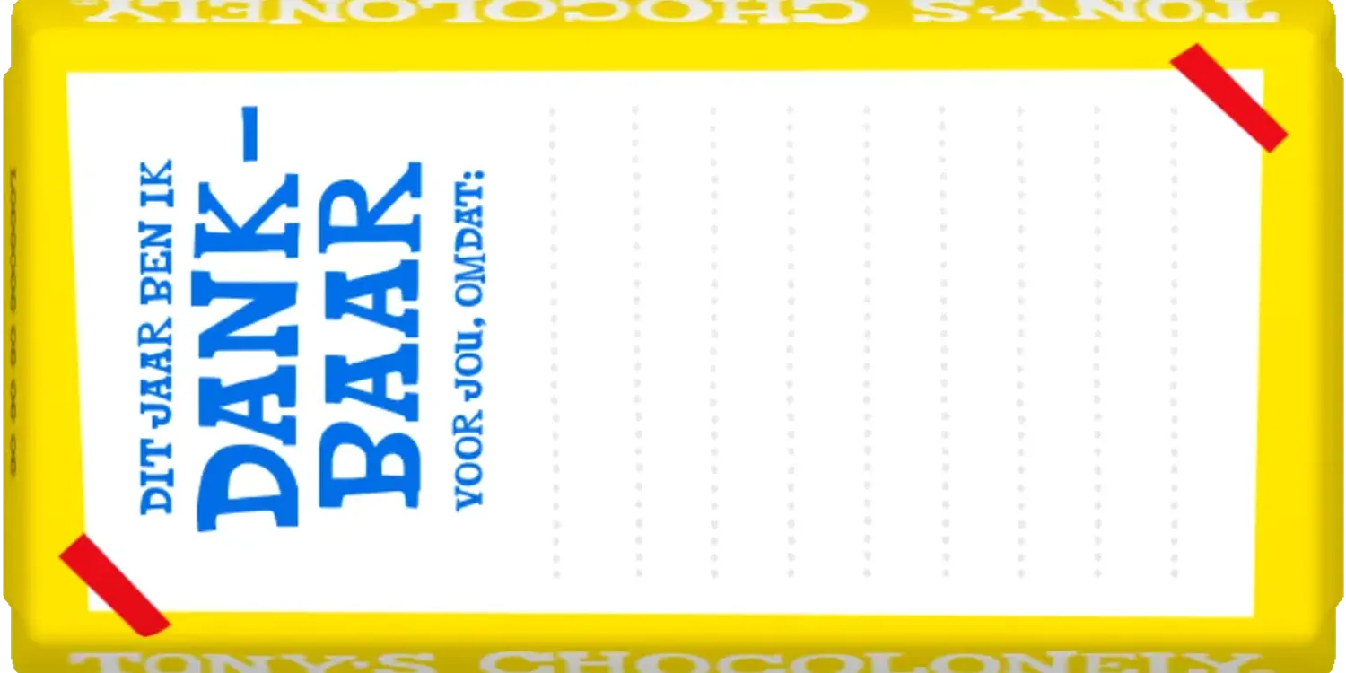 gepersonaliseerd dankbaar-Tony’s Chocolonely