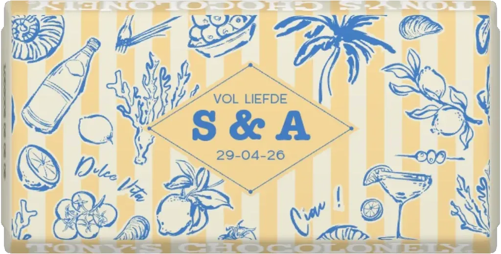 gepersonaliseerd dolce vita bruiloft