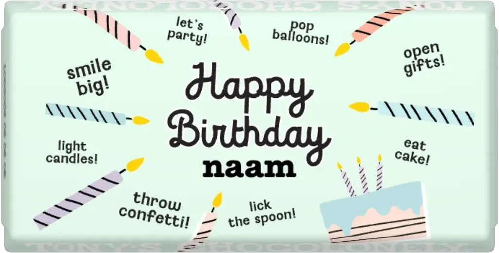 gepersonaliseerd verjaardagskaarsjes