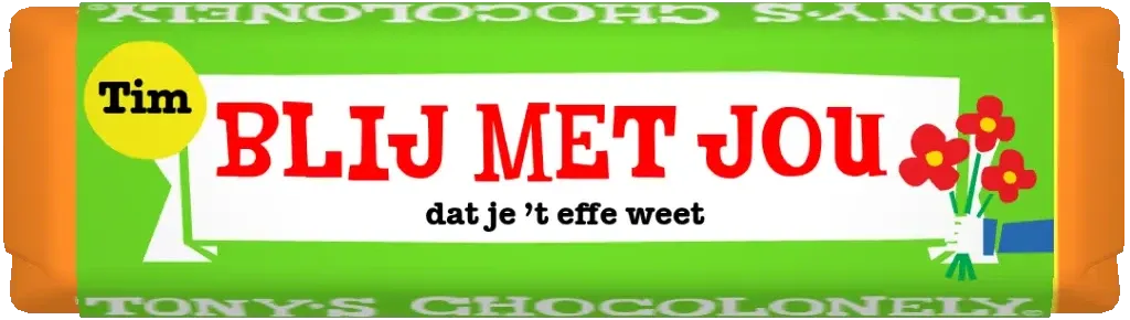 gepersonaliseerd blij met jou