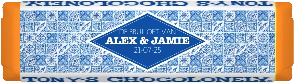 gepersonaliseerd kleine reep bruiloft