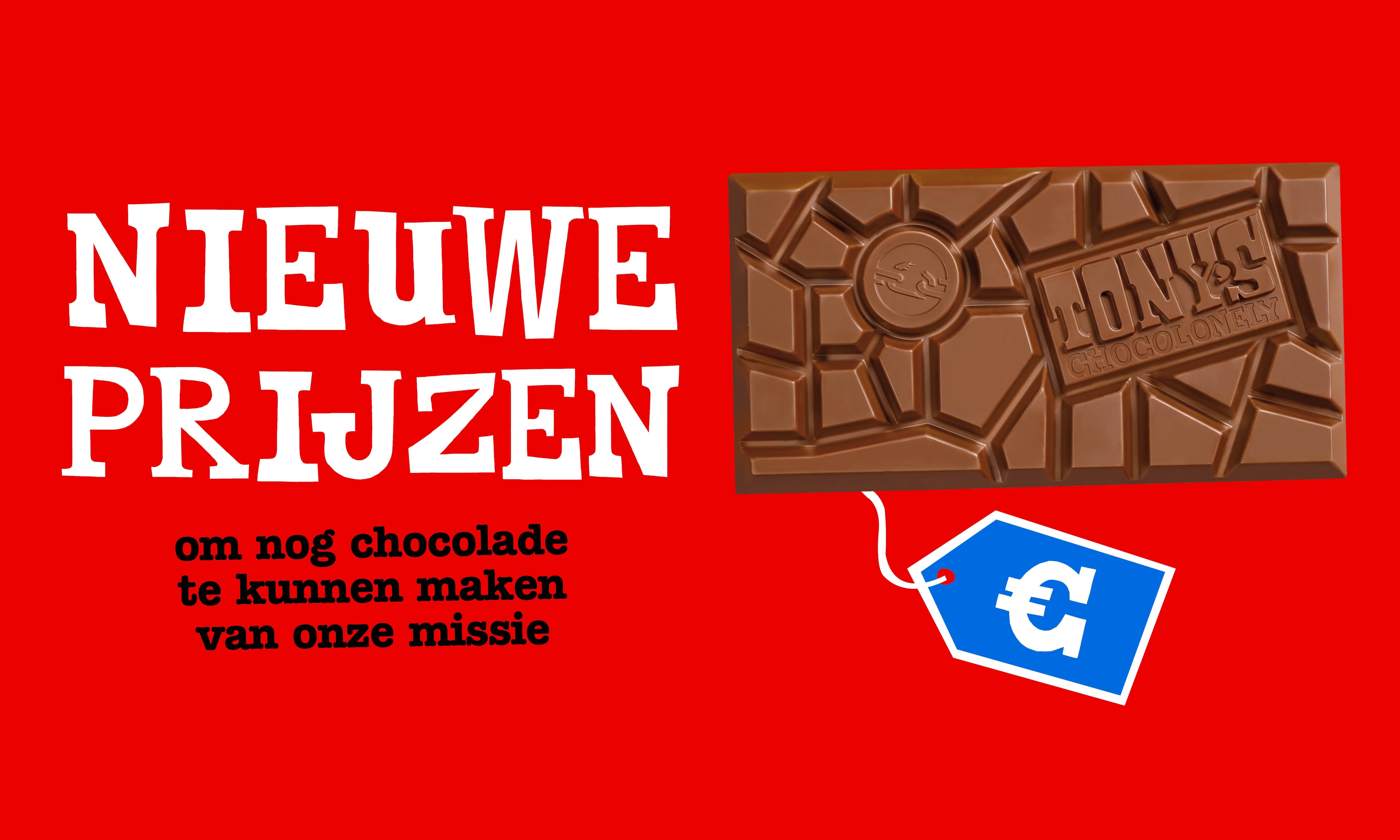 Nieuwe prijzen om nog chocolade te kunnen maken van onze missie-Tony’s Chocolonely