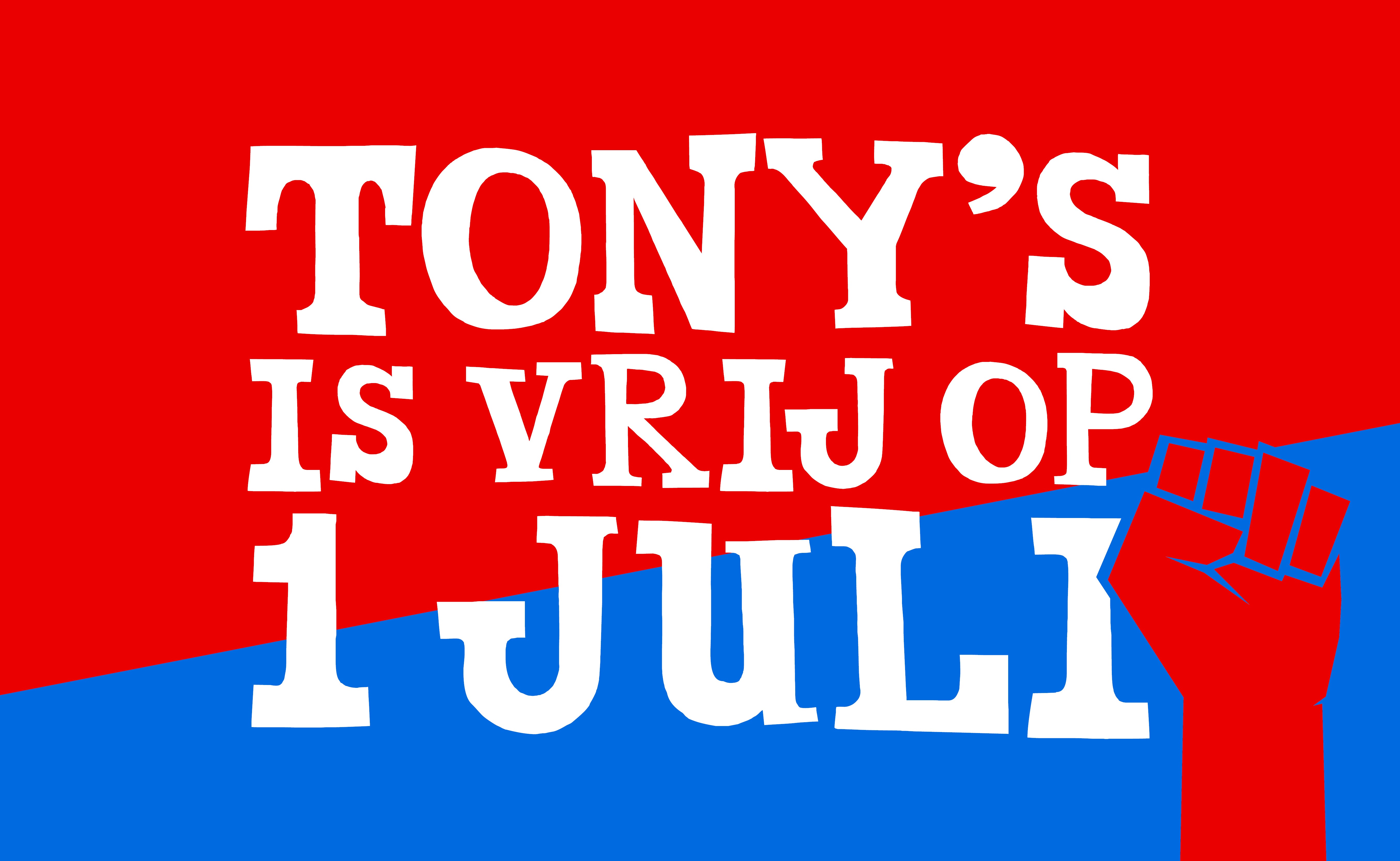 Tony's is vrij op 1 juli (Keti Koti)