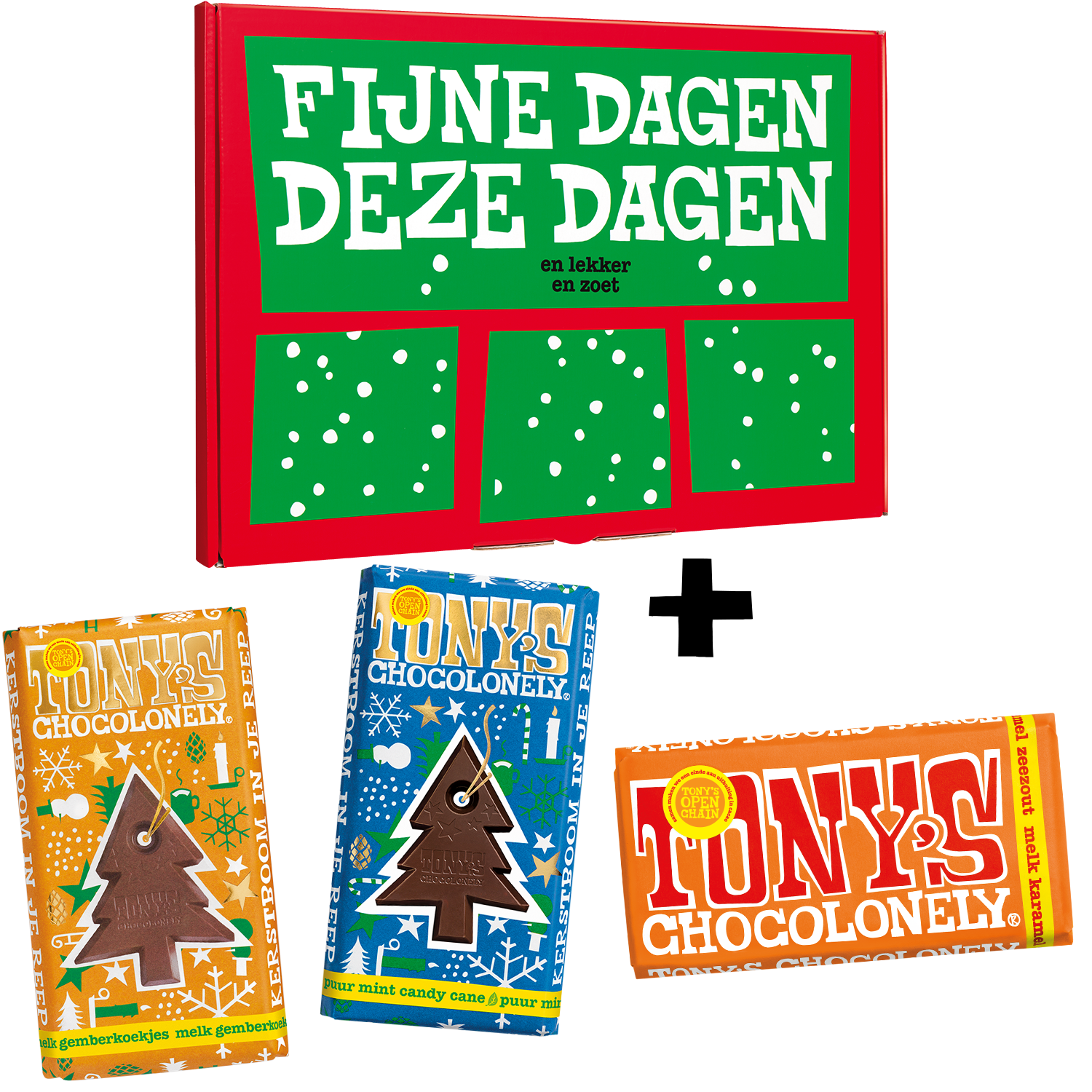 kadoos melk karamel zeezout + kerstreep melk gemberkoekje + puur candy cane