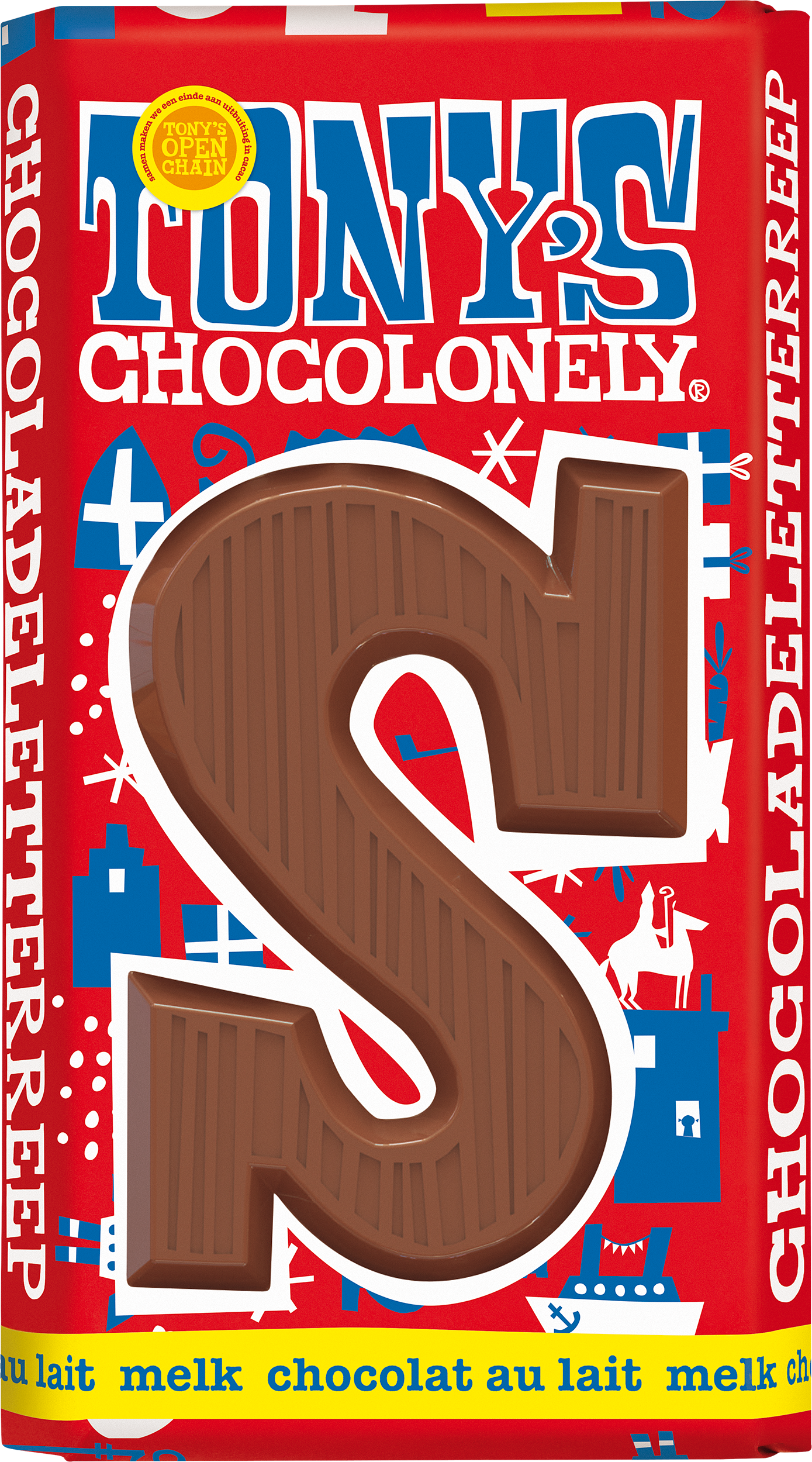 sint assorti box chocolate letter bars