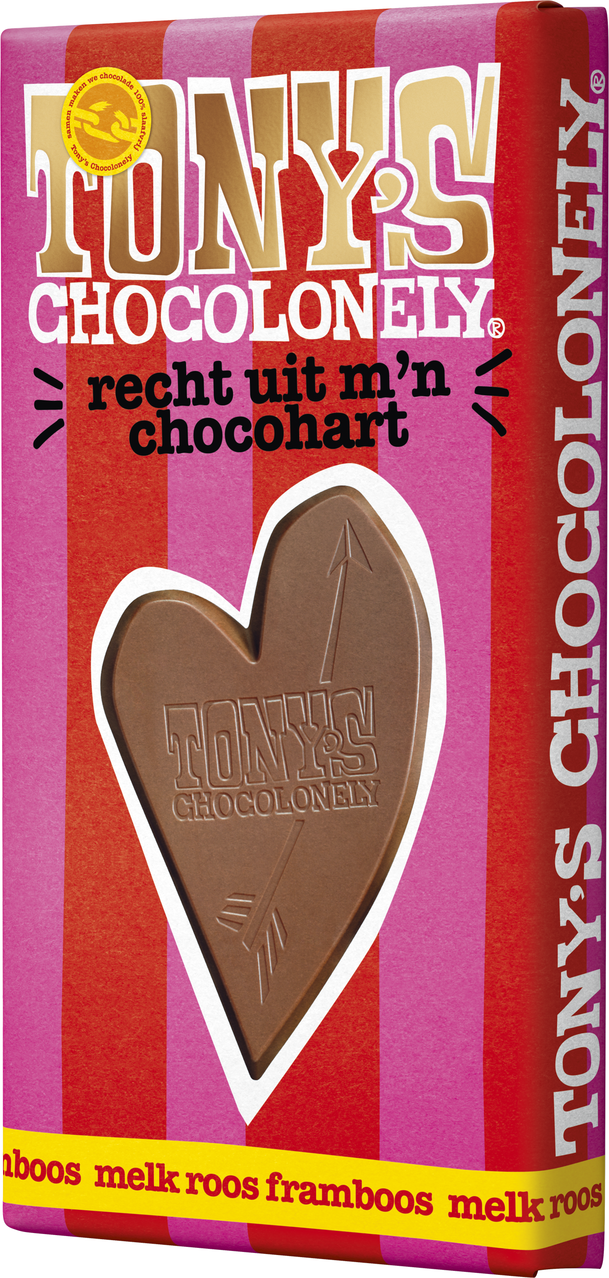 recht uit m’n chocohart - melk roos framboos