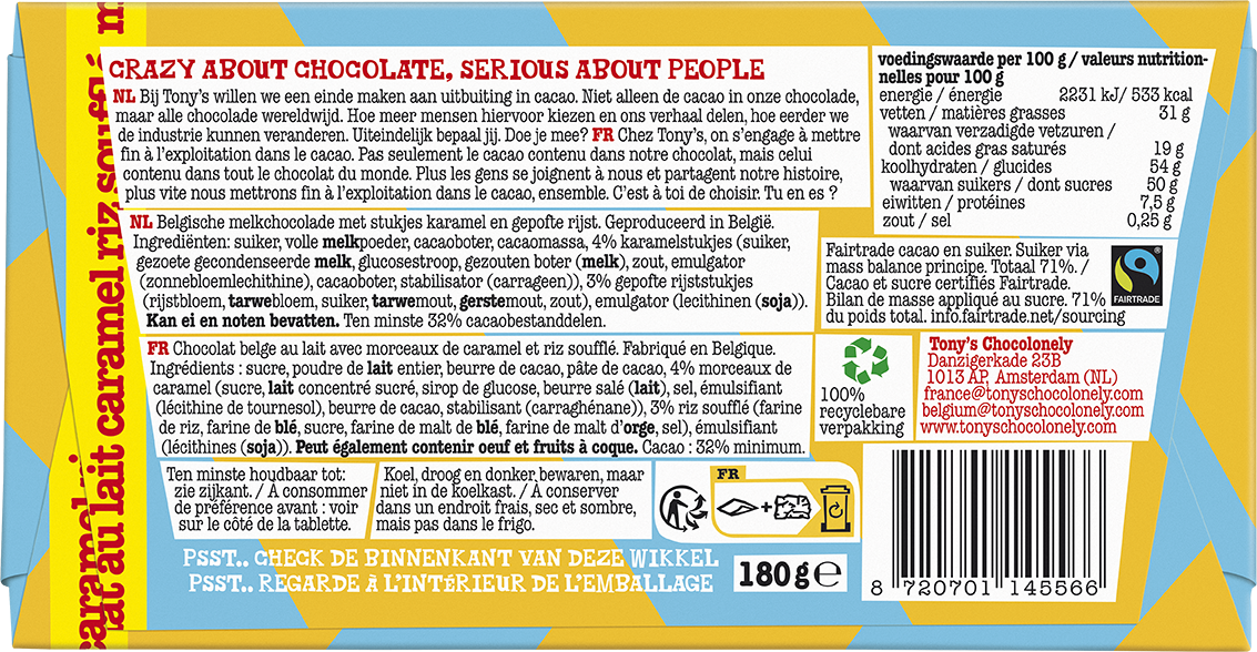 milk chocolate caramel rice crisp