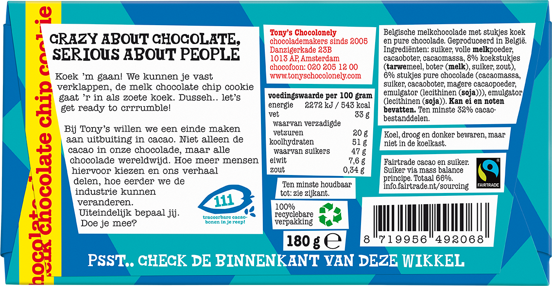 melk chocolate chip cookie