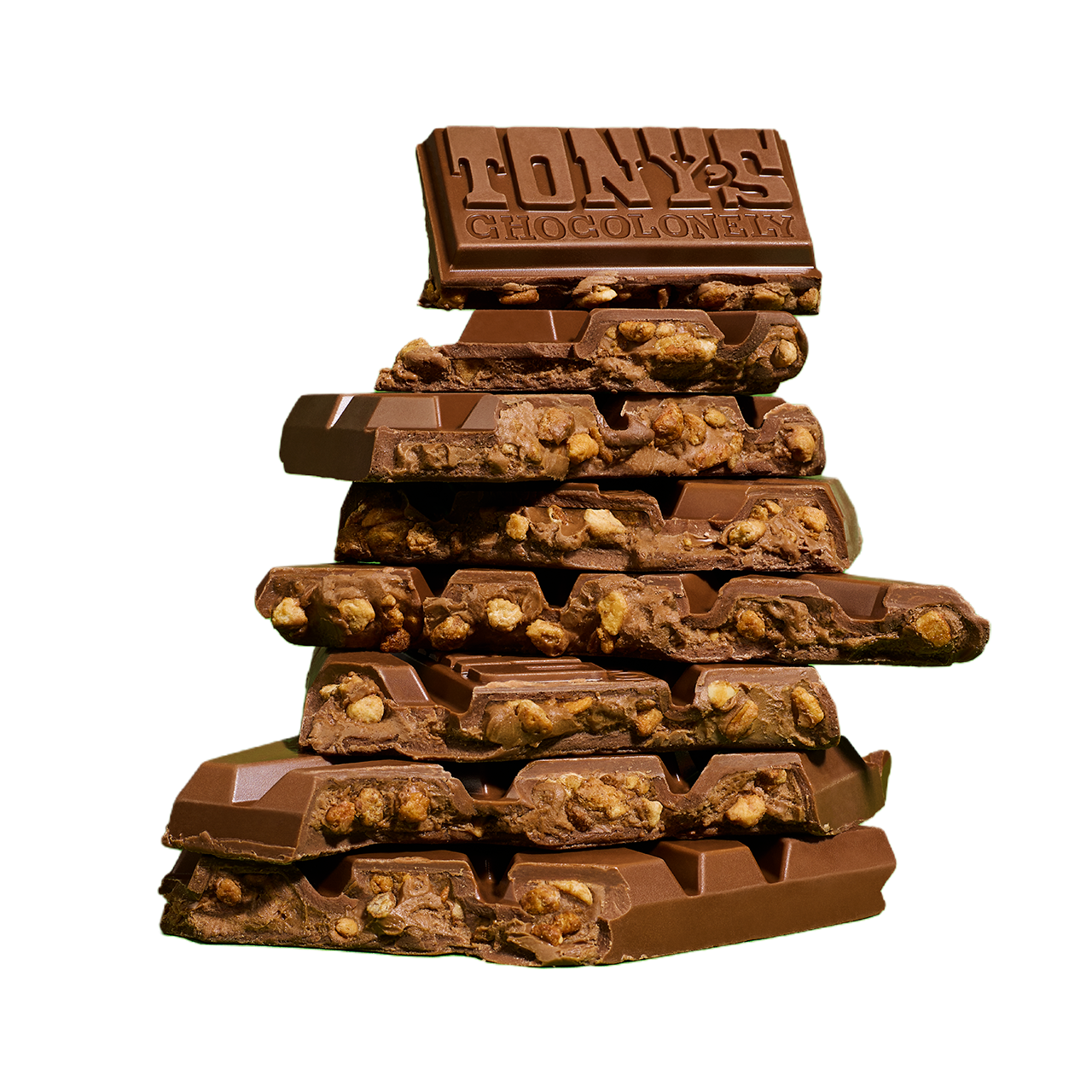 filled melkchocolade praline hazelnoot crunch