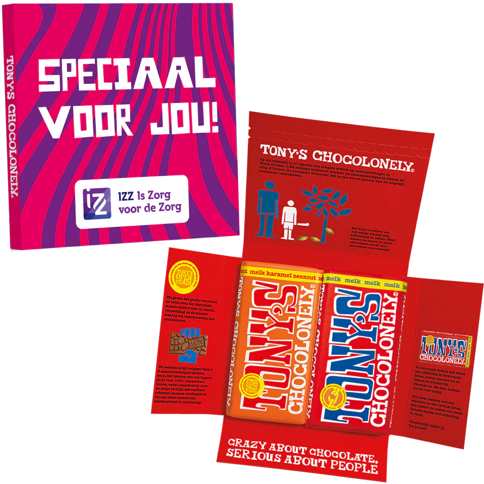 personalized giftbox with 2 chocolate bars