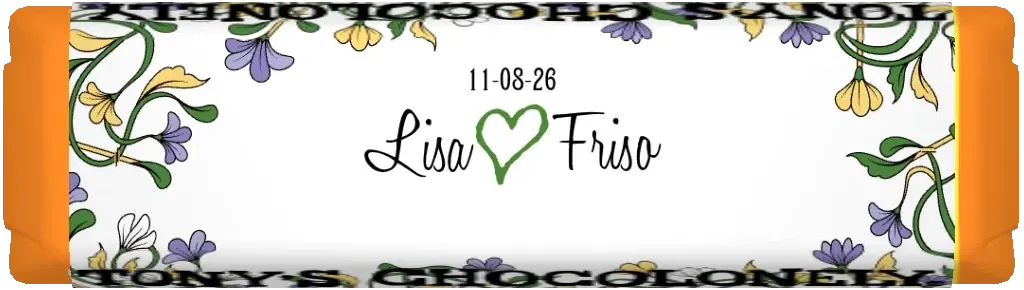 gepersonaliseerd kleine reep bloemetjes en liefde