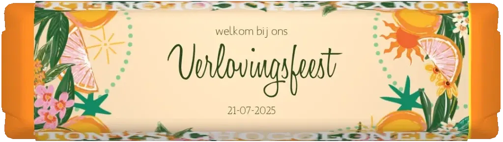 gepersonaliseerd kleine reep verlovingsfeest