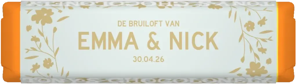 gepersonaliseerd kleine reep bloemen bruiloft