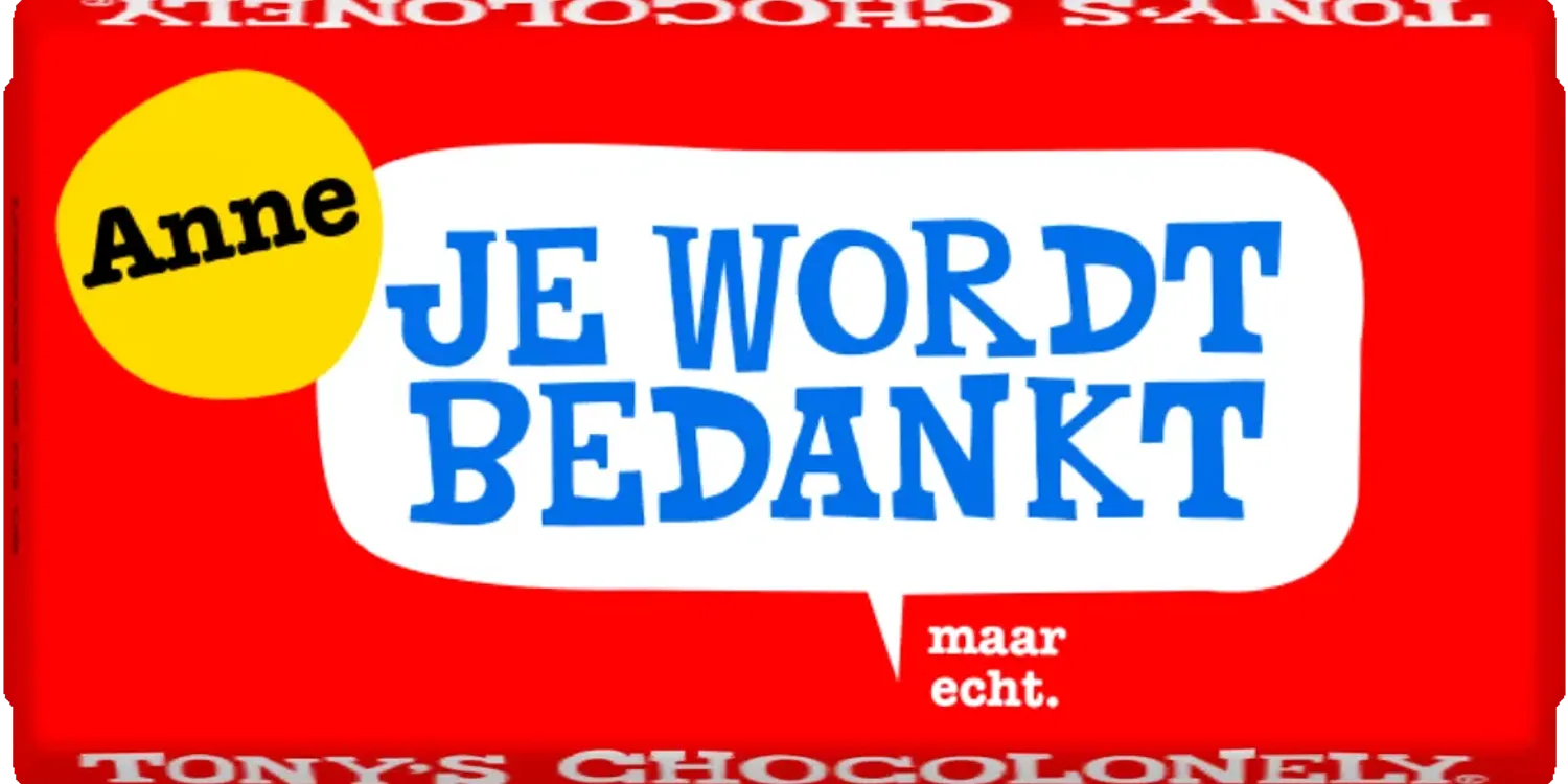 je wordt bedankt