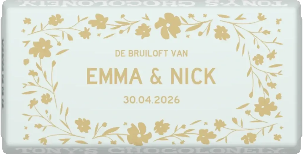 gepersonaliseerd bloemen bruiloft